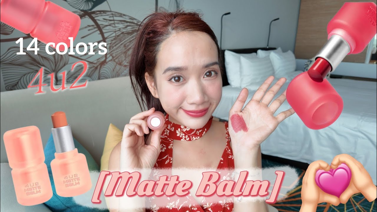 รีวิว4u2 Matte Balm 14สี ทาไปเม้าไปแบบเรียลๆ - Unfull Ice