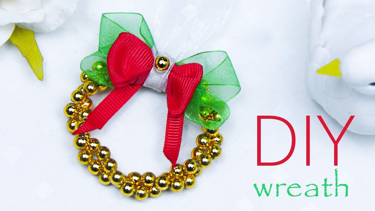 mini Christmas wreath | Wreath Christmas ornaments |Christmas home decor | Beads art\vineeta mishra