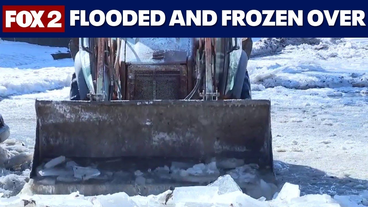 Flood waters and ice chunks plague Metro Detroit neighborhood