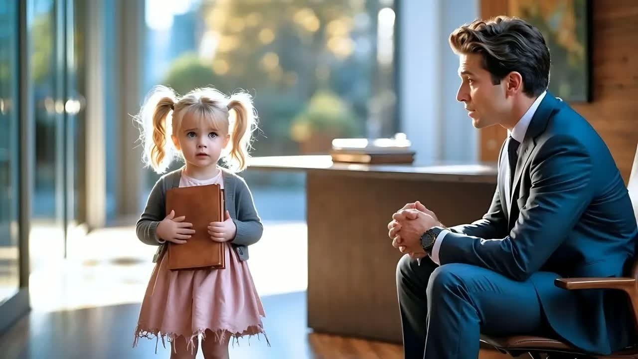 La mamma è malata, quindi sono venuta io  La bambina è entrata al colloquio di lavoro…