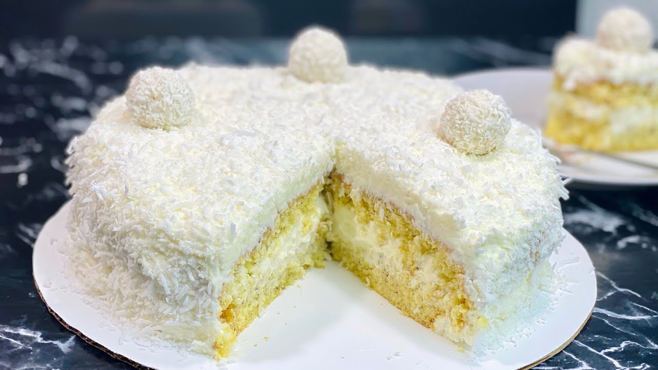 Шоколадный торт RAFFAELLO 🍰 С СУБТИТРАМИ.