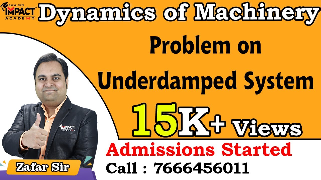 Problem on Underdamped System | Dynamics of Machinery #engineering #gateexam #impactacademyofficial