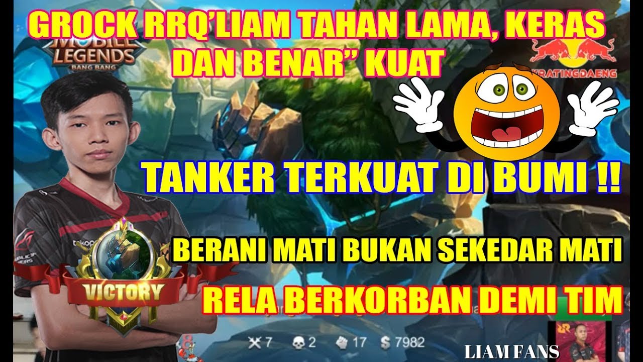RRQ'LIAM TANKER TERKUAT DI BUMI PAKAI GROCK ! RELA BERKORBAN DEMI TIM, AUTO MVP - MOBILE LEGENDS
