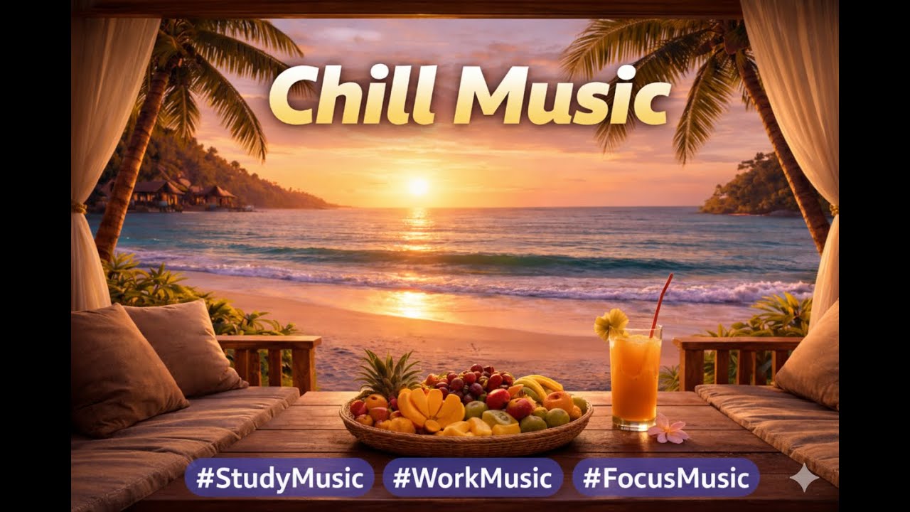 Chill Tropical Music 🌊 Calm Instrumental for Focus, Study & Work
