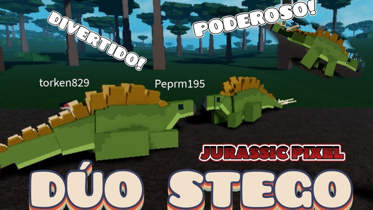 DÚO STEGO EN JURASSIC PIXEL - Roblox
