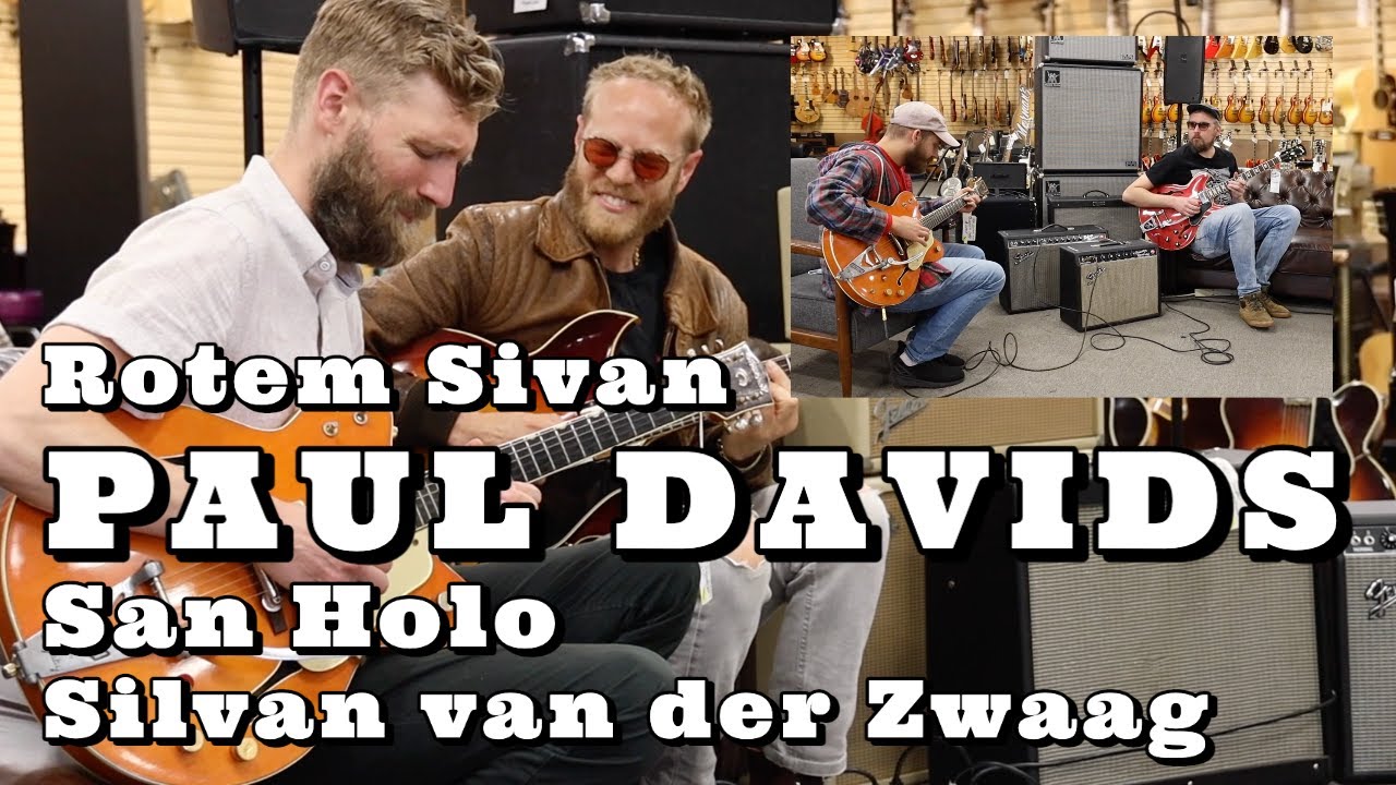 Paul Davids, San Holo, Silvan van der Zwaag & Rotem Sivan at Norman's Rare Guitars