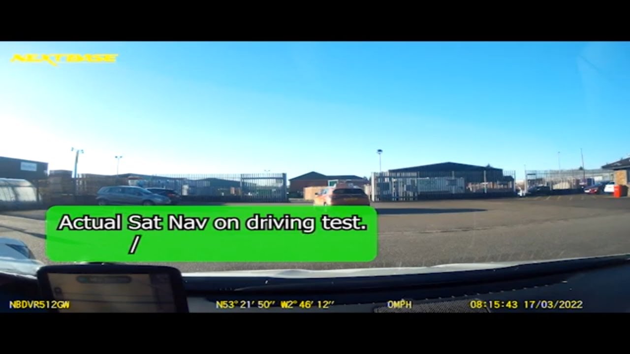 Actual Sat Nav on real Driving test Widnes.