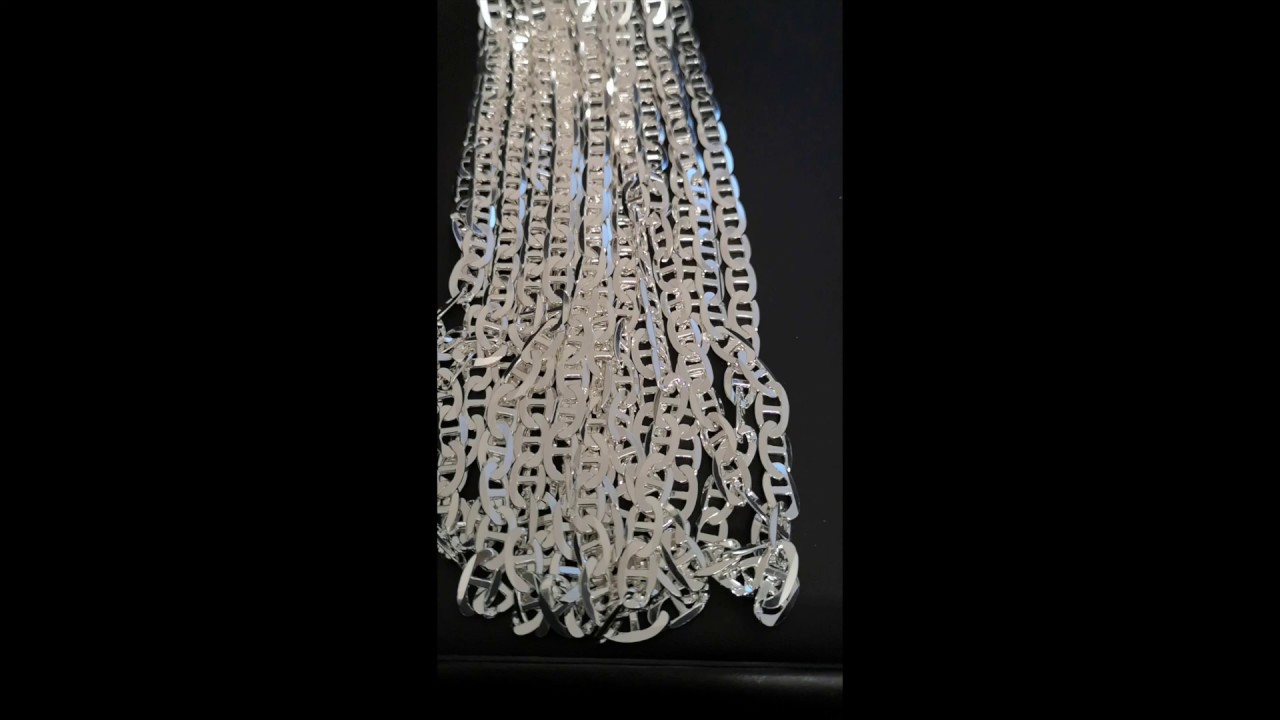 TAIPAN JEWELRY Steg-Panzerkette 65cm lang 8mm breit 925 Sterlingsilber (K92)