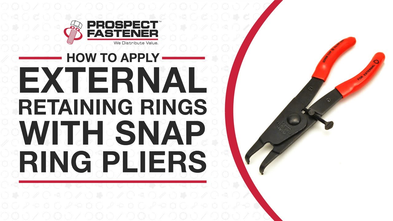 How to Apply External Retaining Rings with Snap Ring Pliers