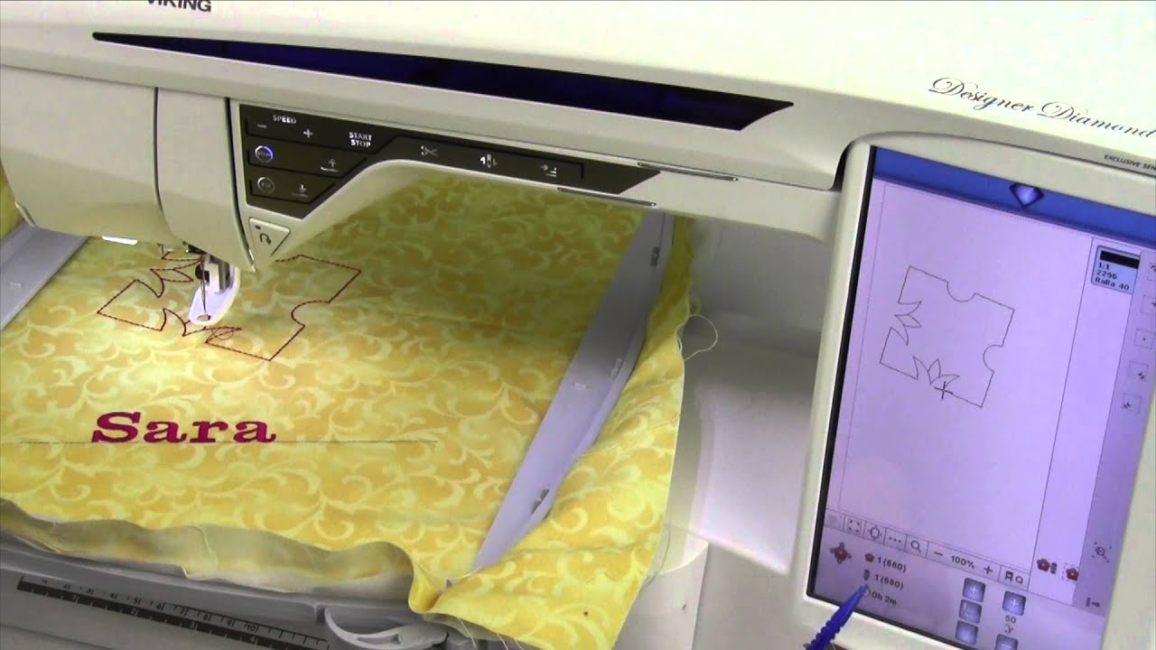 Husqvarna Viking Designer Diamond 87 Design Positioning