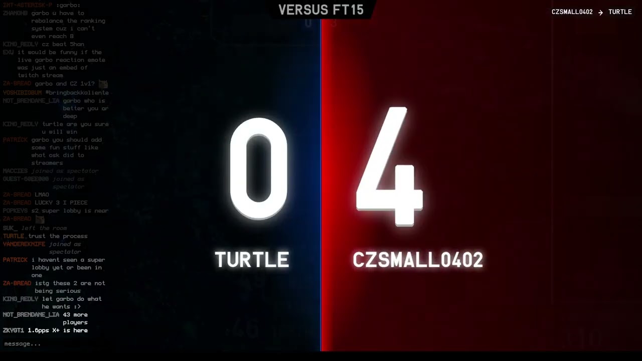 Turtle used dc cannon to against czsmall0402 in tetrio