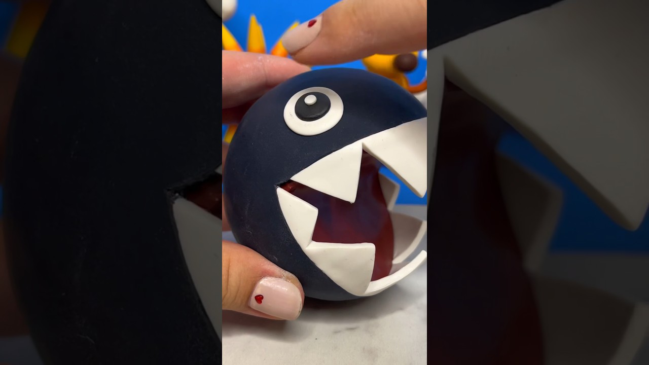 Chain Chomp from Super Mario with Polymer Clay #supermario #clay