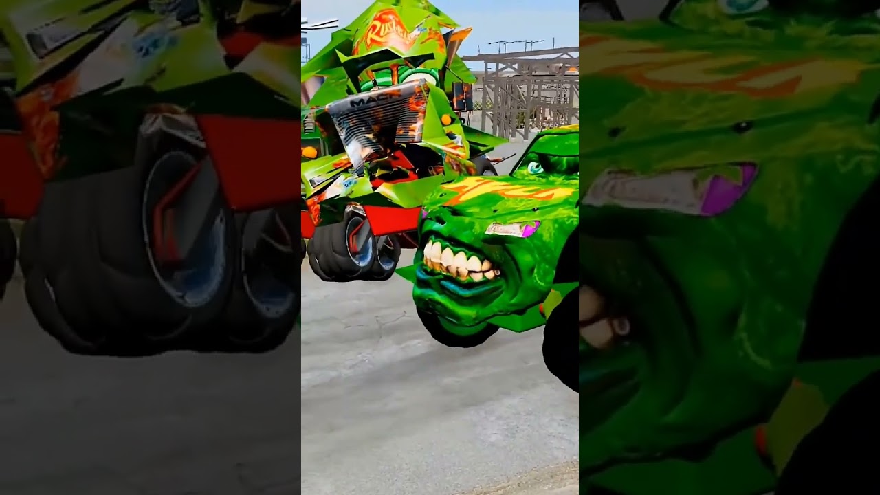 Zombie mutant MACK TRUCK VS HULK McQueen, SPIDER Venom-Coffin dance song Cover