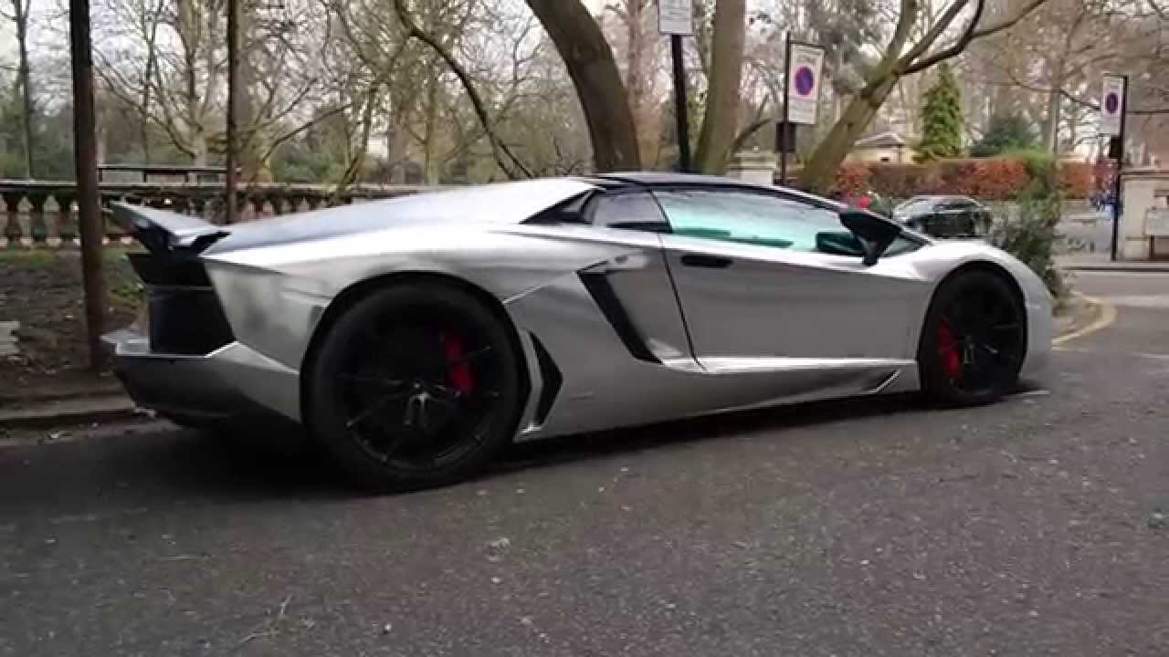 Satin Chrome Lamborghini Aventador