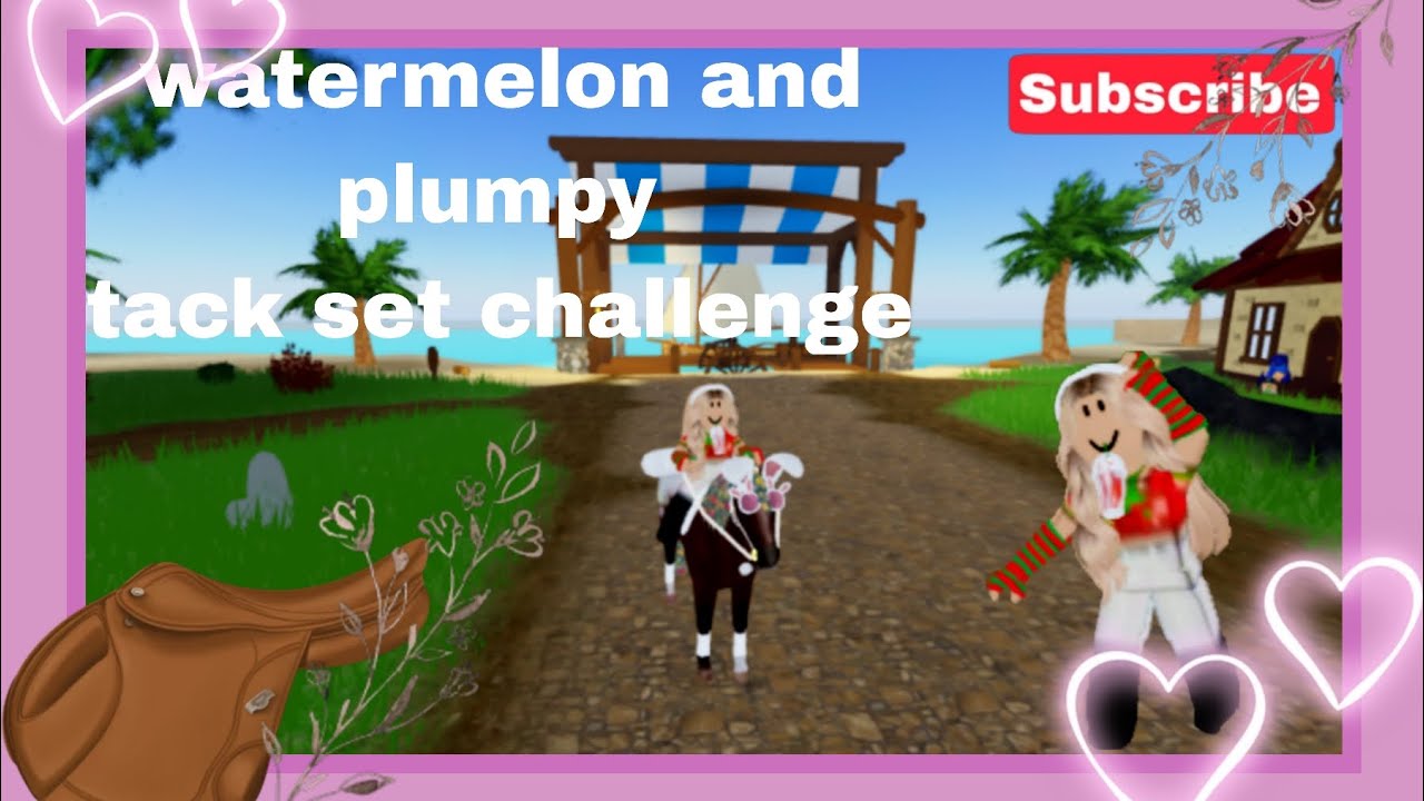 Tack set challenge with plumpy #roblox #wildhorseislands #horses 