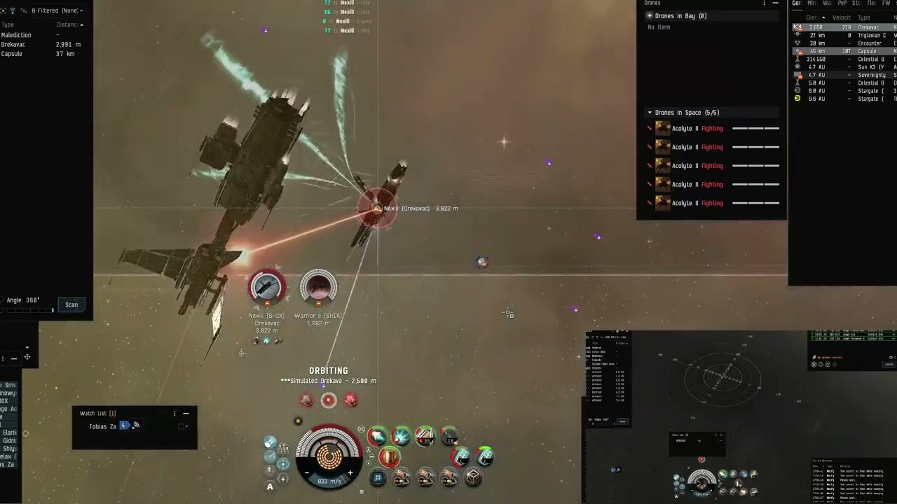 Scythe Fleet Issue vs Drekavac and Vedmak in ESS  #EVEOnline #TweetFleet #JustCreators #pvp  #gaming