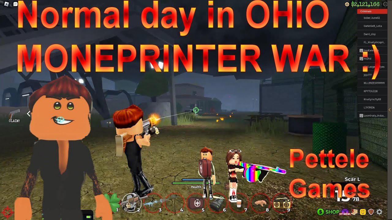 ROBLOX - OHIO - Normal day in OHIO - MONEPRINTER WAR