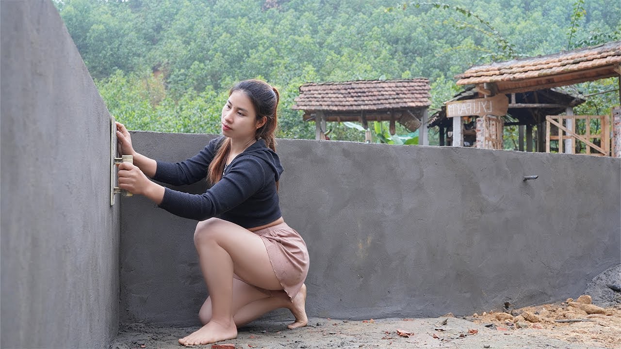 #247: I Built A Fish Pond With Cement Myself And Developed The Farm  Live With Nature. Triệu Lily