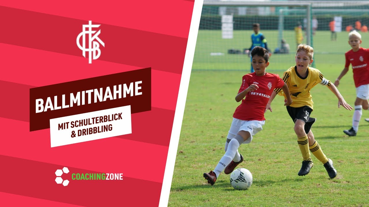Fussballtraining: Ballmitnahme | Mit Schulterblick und Passspiel