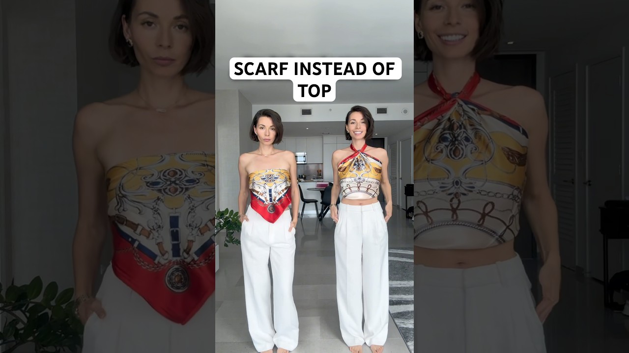 How to tie a scarf into a top #scarf f
