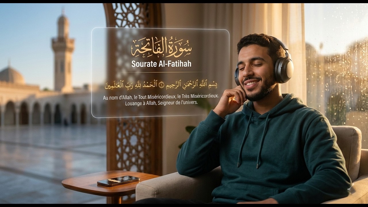 Sourate Al-Fatihah - Mishary Alafasi | Récitation Apaisante (Cœur et Âme)