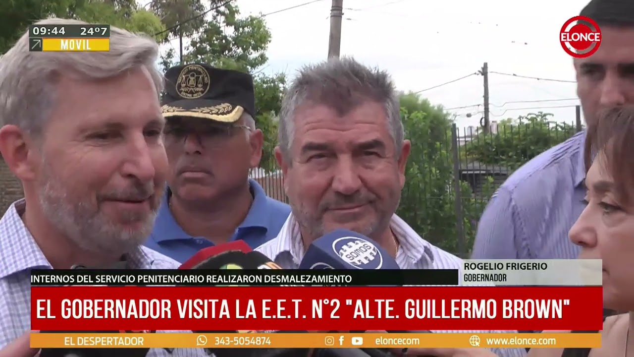 Tras el desmalezamiento, el gobernador visitó la Escuela Técnica Nº 2 - 05/02/26