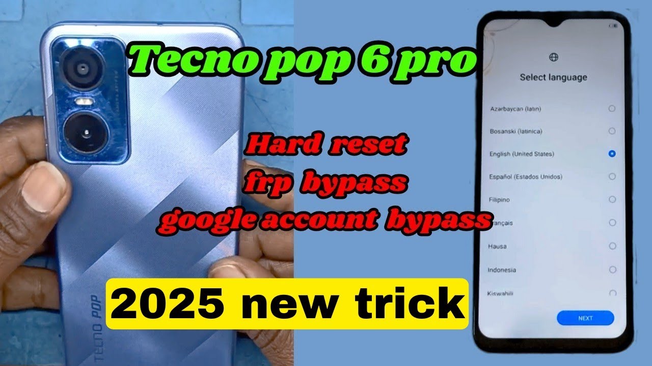 Tecno pop 6 pro hard reset/frp bypass/google account bypass 2025 new tricks