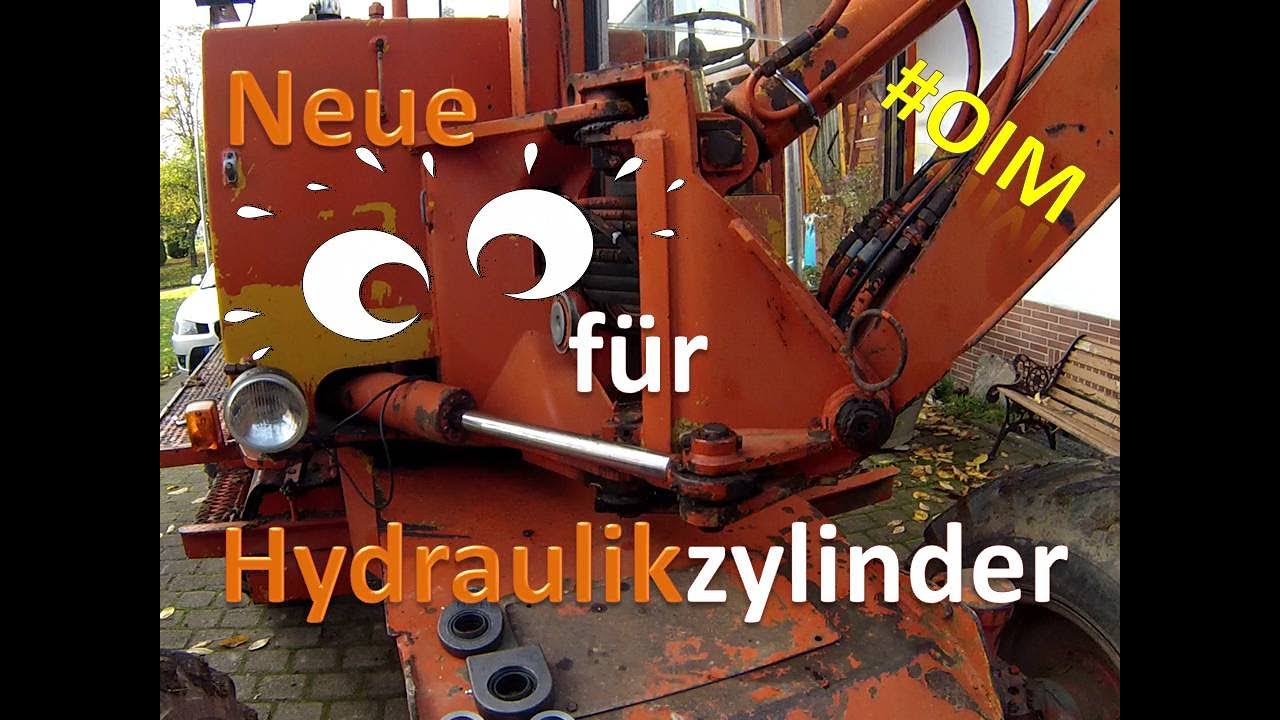 #56 Gelenkaugen Hydraulikzylinder wechseln! | Schaeff Knickmatik Zylinder spielfrei lagern | #OIM
