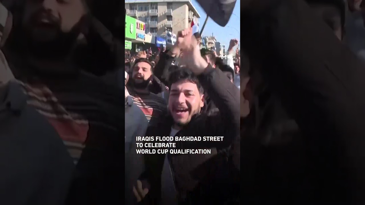 Iraqis flood Baghdad streets to celebrate World Cup qualification