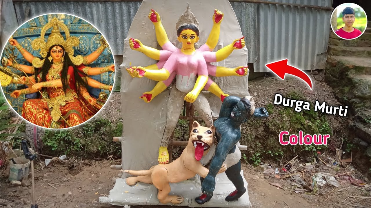 Durga Murti Colour Making🤩 | Durga Murti Colour Kaise Karen ?