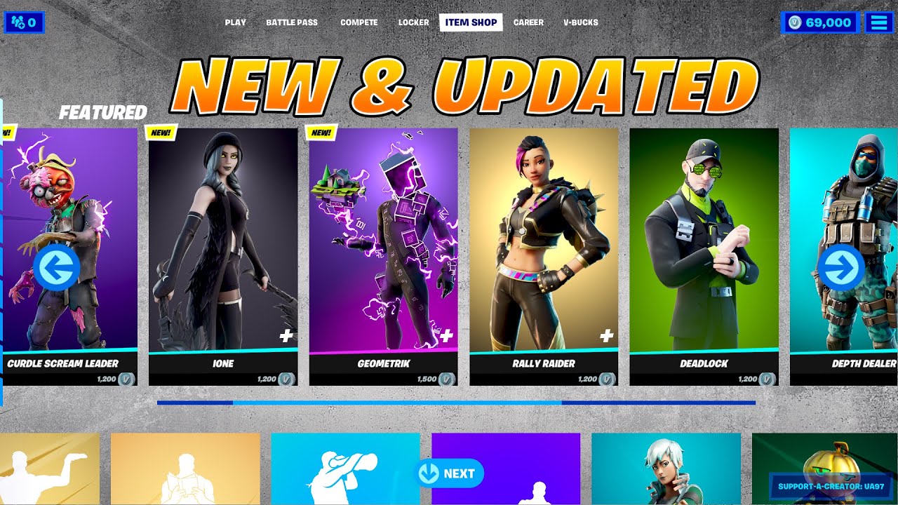 All NEW & Updated Skins, Emotes & Cosmetics Item Shop Showcase! Fortnite