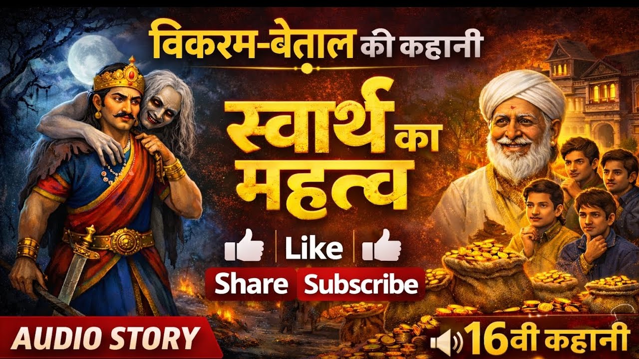 विक्रम बेताल की 16वीं कहानी | स्वार्थ का महत्व | Vikram Betal Hindi Kahani | Suspense Moral Story 
