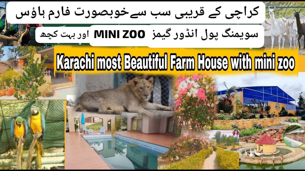 AGARIA FARMHOUSE WITH MINI ZOO & SWIMMING POOL NEAR KARACHI | Explore beautiful farmhouse 2024 |