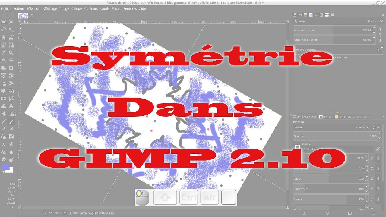 Tuto Gimp 2.10 l'outil de symétrie