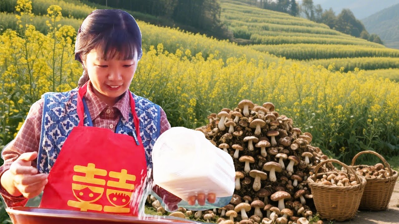 耕 20 多亩油菜籽地！2 斤野山蘑菇没分享够，扎根乡村站稳脚！#生活記錄 #新鲜采摘 #三農 #农村生活