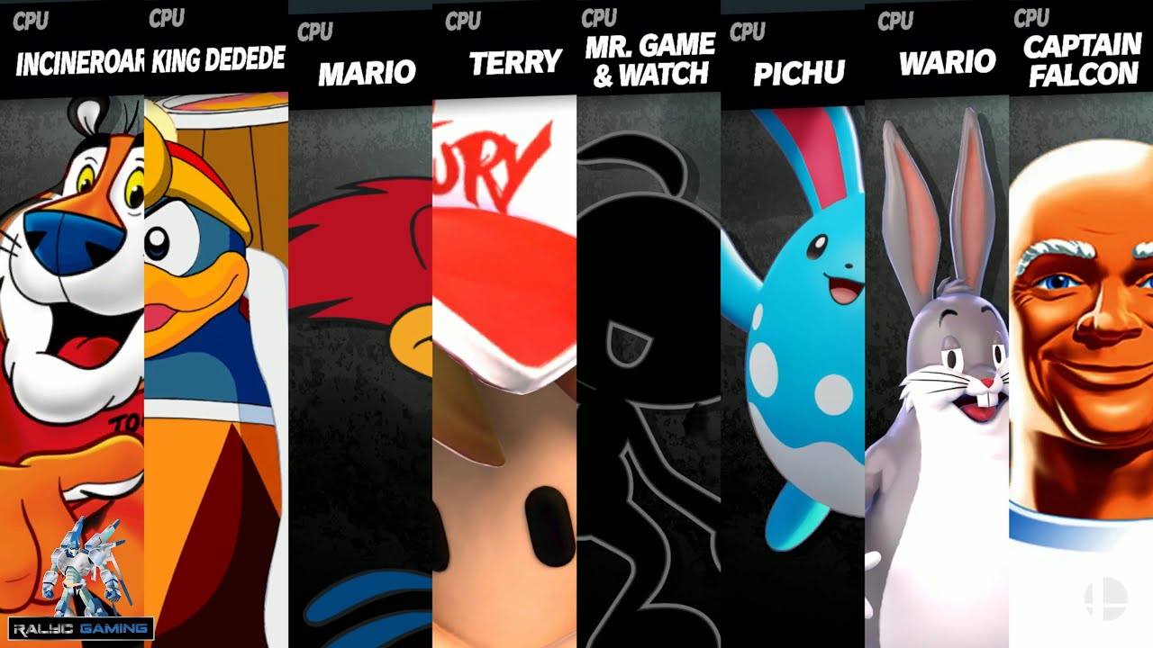 Tony vs Dedede vs Woody vs Terry vs Ms Game & Watch vs Azurill vs Big Chungus vs Mr. Clean
