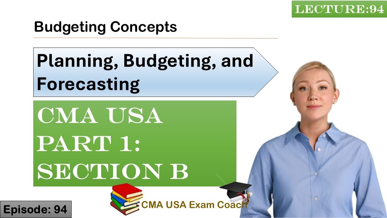 Budgeting Concepts | Part 1 | Section B | Episode 94 | CMA USA