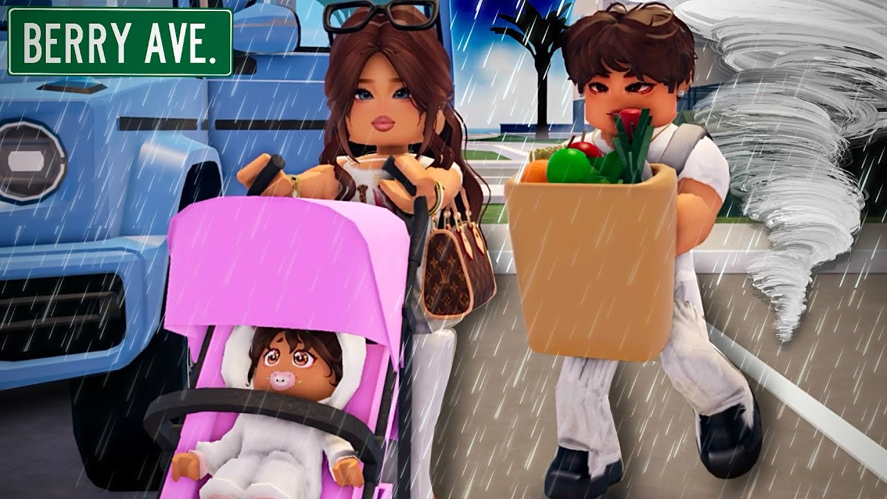 A TORNADO HIT US IN BERRY AVENUE?!🌪️ || Voiced Rich Teen Parents Roblox Family Roleplay