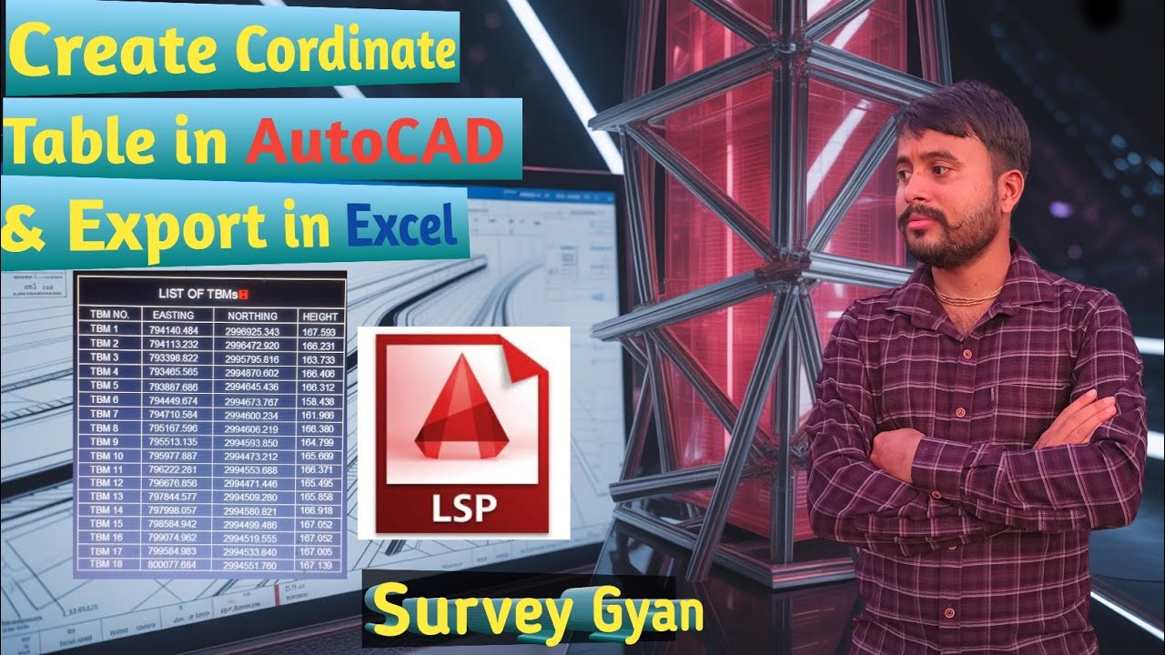 How to Create Coordinate Table in AutoCAD and Export to Excel | AutoCAD Tutorial