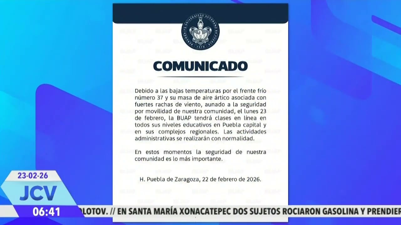 Sin clases en Puebla || Noticias con Juan Carlos Valerio