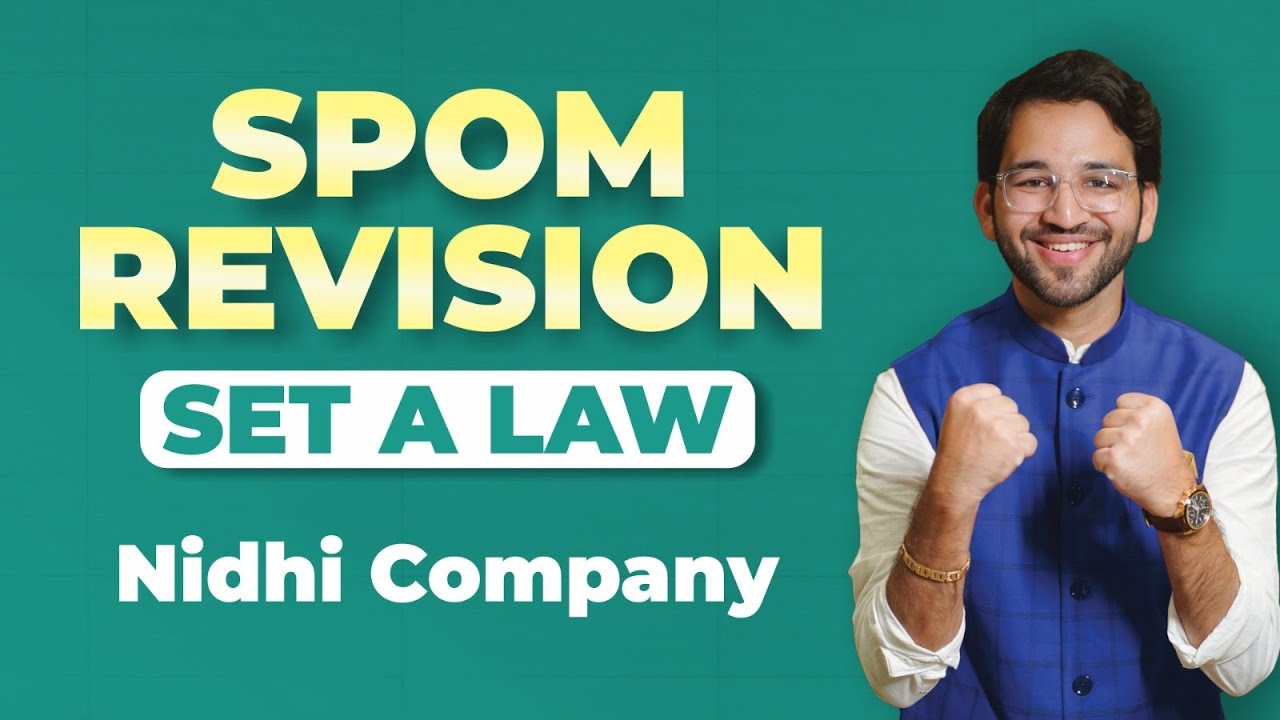 Nidhi Company SPOM Set A Law Revision CA Final by Shubham Singhal