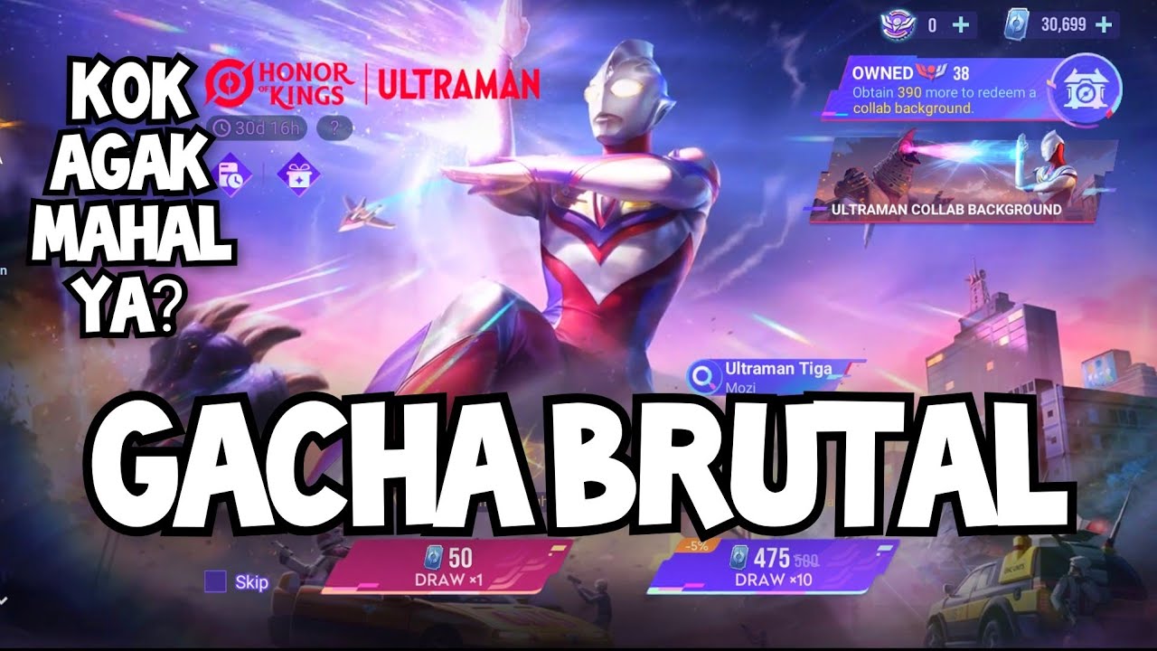KOK MAHAL YA! GACHA SKIN ULTRAMAN MOZI HONOR OF KINGS GLOBAL