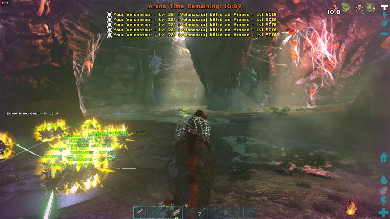 ARK - Gamma Broodmother Lysrix vs Velonasaur army