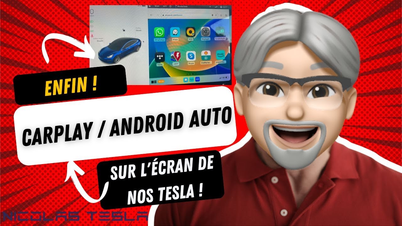 Enfin Apple Car Play et Android Auto sur l'écran de nos Tesla ! Et sans carte sim !