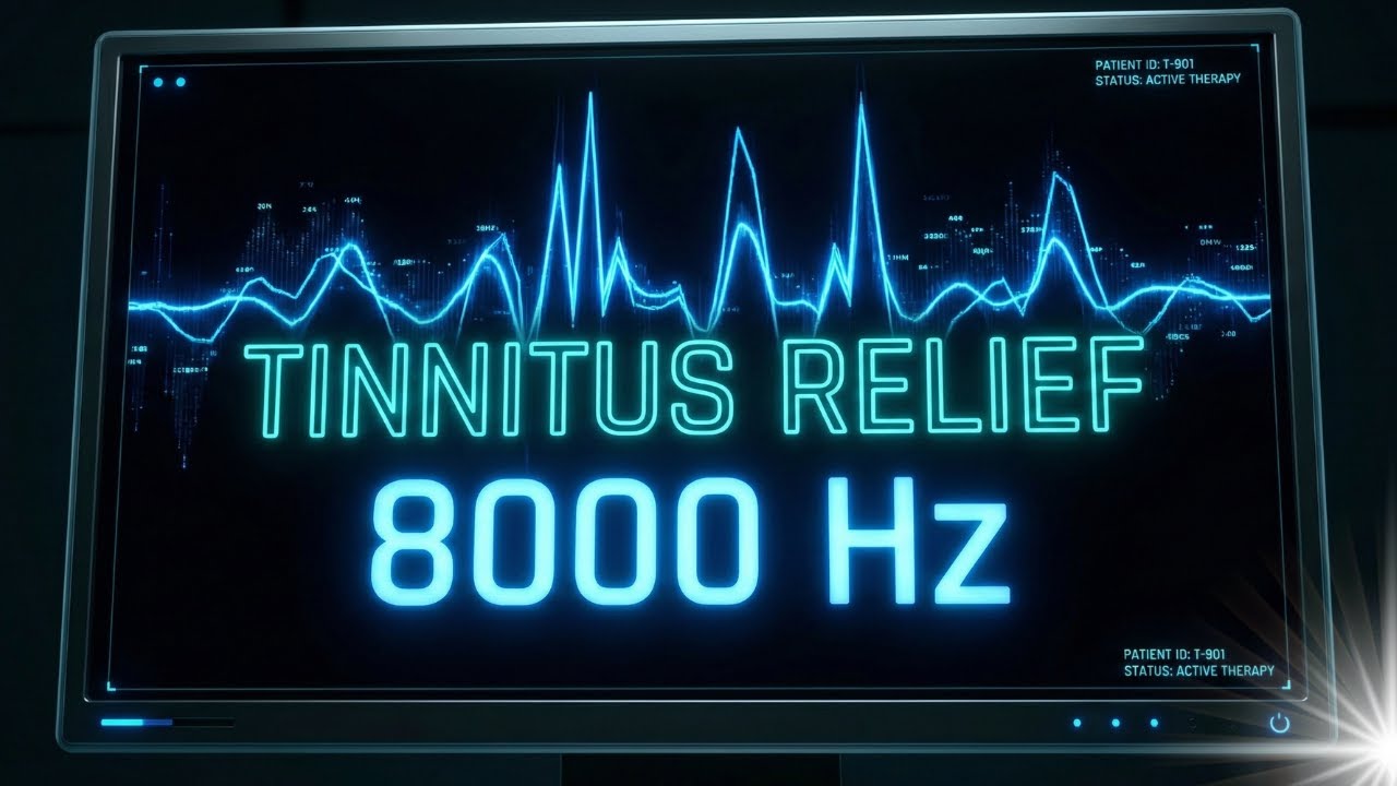 Stop Ear Ringing in Seconds | 8000Hz Tinnitus Masking Sound (OLED Black Screen)