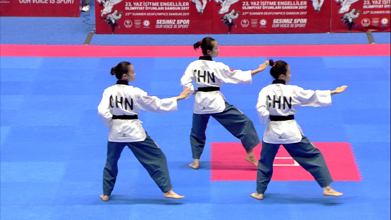 2017 07 28 TAEKWONDO HIGHLIGHTS WOMENS POOMSAE TEAM   GOLD MEDAL DEAFLYMPICS2017