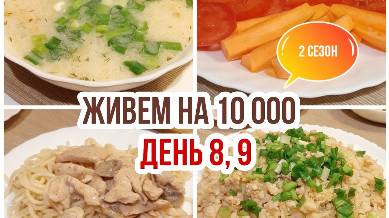 Живем на 10000 в месяц/Экономное питание семьи из 3 человек/День 8, 9/Фудбук/Экономное меню