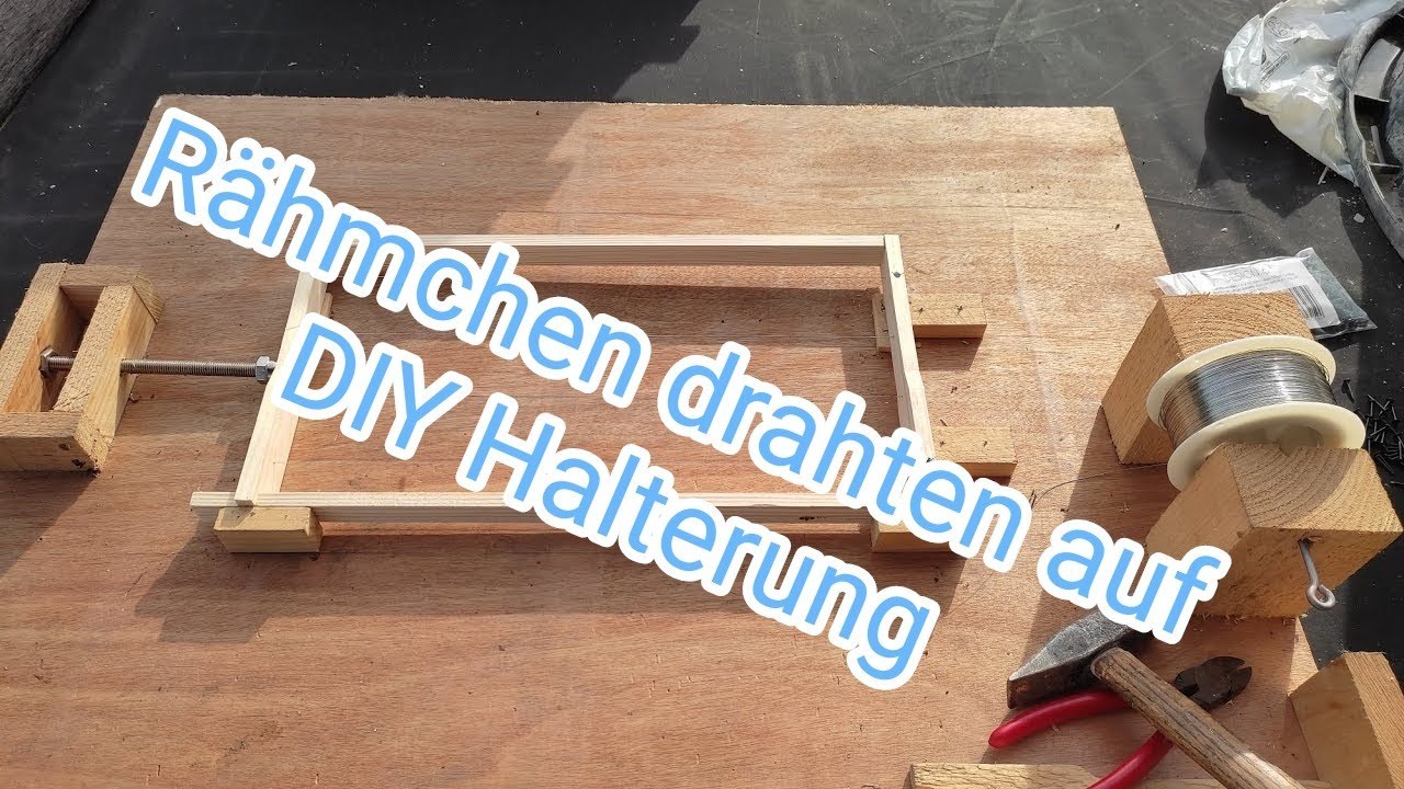 Winterarbeit des Imkers - R&auml;hmchen drahten mit DIY Drahtvorrichtung #bienen #imkerei #selberbauen