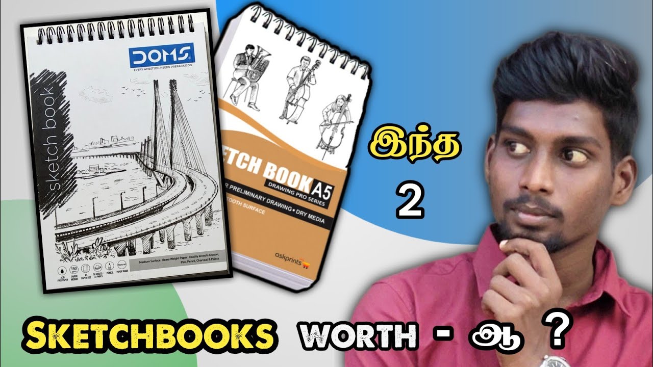 Doms vs Askprints sketchbook - எது best? | Sketchbook review in tamil 