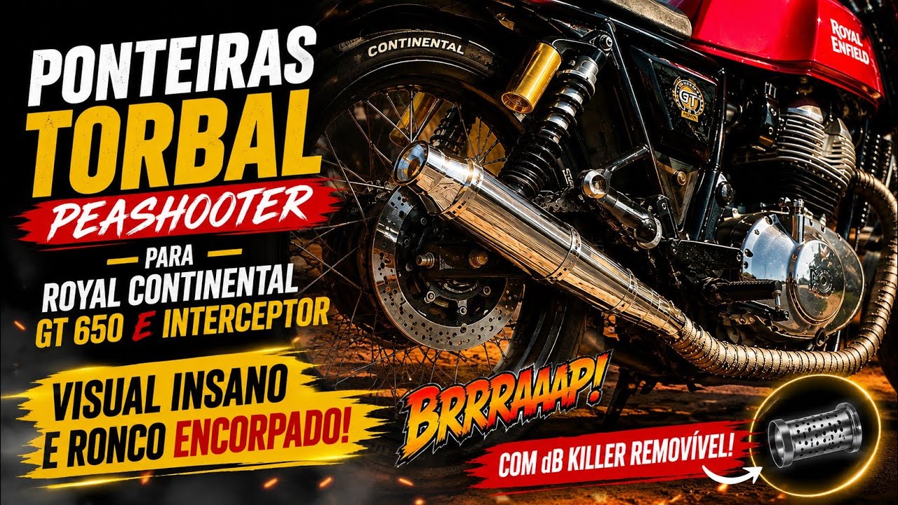 Ponteiras Torbal Peashooter na #royalenfield #continentalgt650